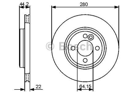 Bosch диск гальм. передн. mini 06- 0986479437