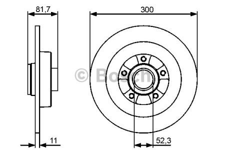 Bosch диск гальмівний задній (30011)(без підш) renault laguna 07-, 0986479446