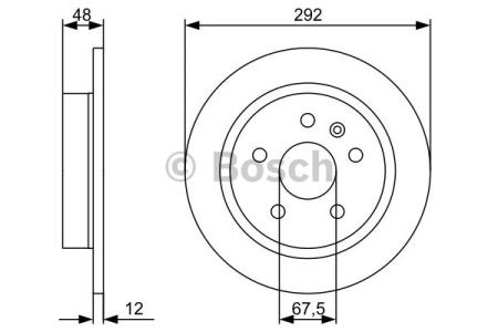 Диск заднього гальма 0986479513 BOSCH