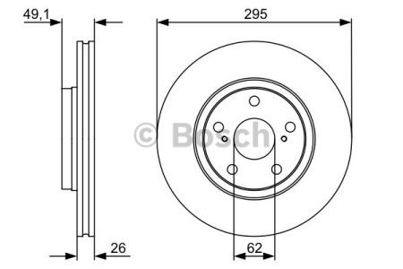 Bosch toyota гальмівний диск передн.avensis 08- 0986479560