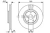 Диск переднього гальма 0986479562 BOSCH