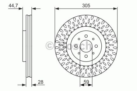 Bosch alfa romeo диск гальм.передн. mito 09- 0986479570
