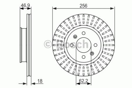 Диск переднього гальма 0986479577 BOSCH