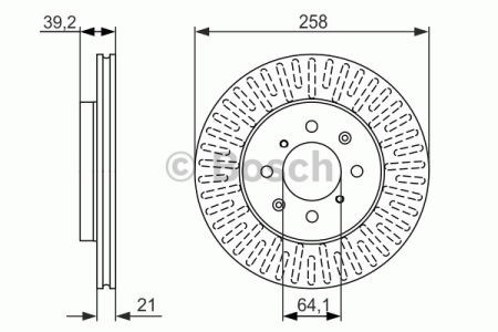 Диск переднього гальма 0986479594 BOSCH