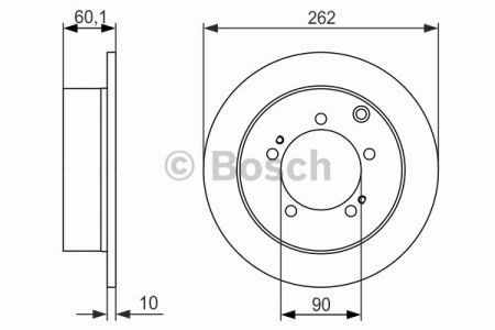 Диск заднього гальма 0986479603 BOSCH