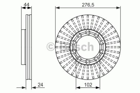 Диск переднього гальма 0986479609 BOSCH