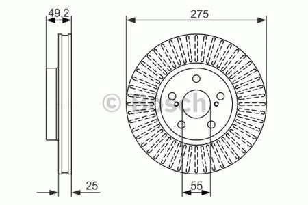 Bosch toyota диск гальмівний передн.celica 99-05 0986479619
