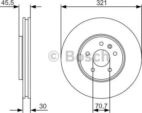 Bosch диск гальм. передн. opel astra j 10- 0986479667