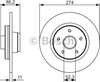 Диск гальмівний задній 0986479695 BOSCH