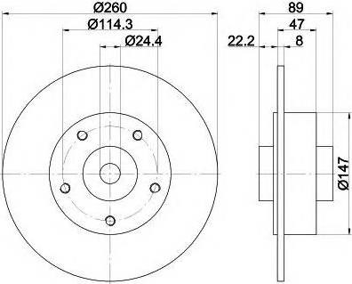 Дискові гальма 0986479708 BOSCH