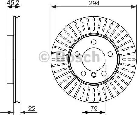 Гальмо дискове переднє 0986479725 BOSCH