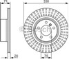 Диск гальмівний задній 0986479727 BOSCH