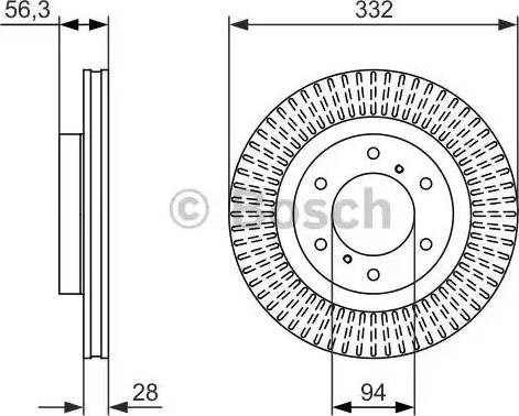 Гальмо дискове переднє 0986479782 BOSCH