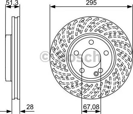 Диск гальмівний передній 0986479A02 BOSCH