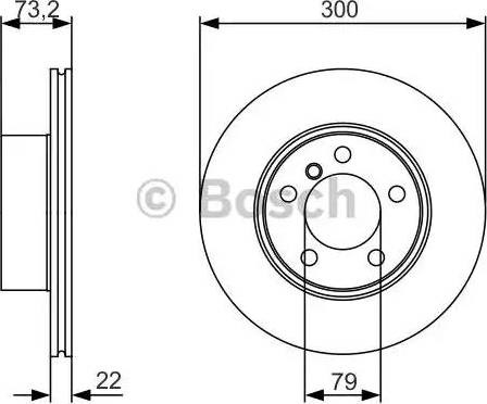 Bosch  bmw диск гальм.передн. bmw 1(f20) 118i 120i 2010-, 3(f30) 316d-320i 2012- 0986479A18
