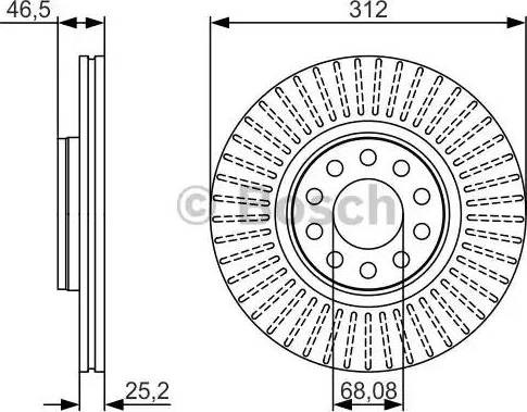 Диск переднього гальма 0986479A30 BOSCH