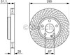 Диск гальмівний передній 0986479A58 BOSCH