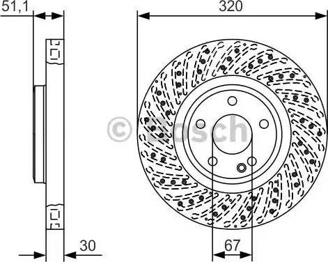 Гальмо дискове переднє 0986479A60 BOSCH