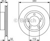 Диск гальмівний передній 0986479R29 BOSCH