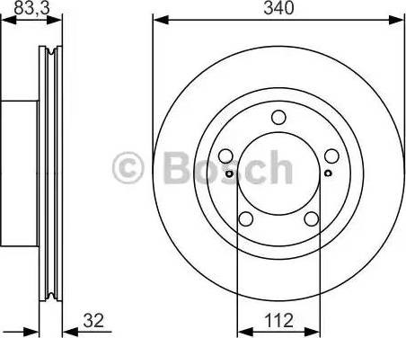 Диск гальмівний передній 0986479R29 BOSCH
