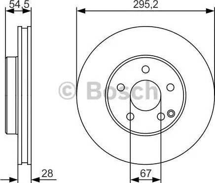 Диск гальмівний передній 0986479S07 BOSCH