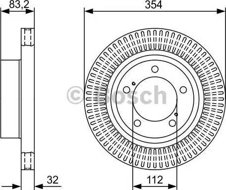 Гальмо дискове переднє 0986479V50 BOSCH