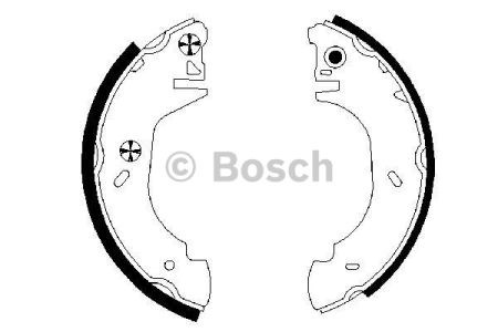 Bosch щоки гальмівні задн. ford transit 2,0/2,5 94-00 (25450мм) 0986487524