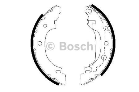 Колодки гальмівні задні, барабанні 0986487570 BOSCH