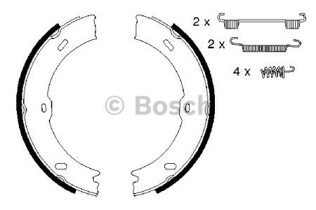 Гальмівні колодки стоянкового гальма 0986487720 BOSCH