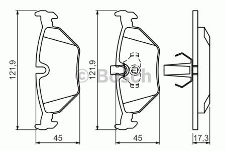Задні дискові колодки 0986494009 BOSCH