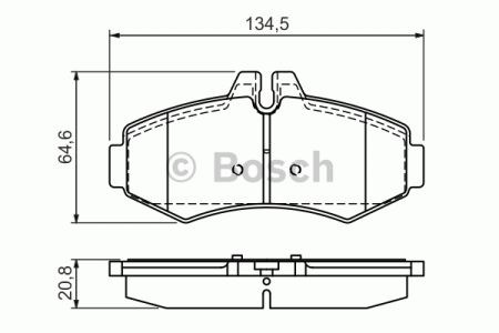 Колодки гальмівні дискові комплект 0986494013 BOSCH