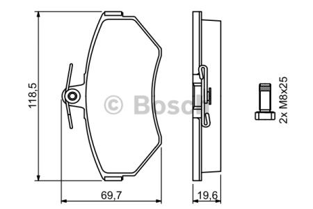 Гальмівні колодки 0986494021 BOSCH