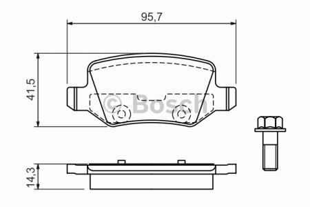 Задні дискові колодки 0986494023 BOSCH