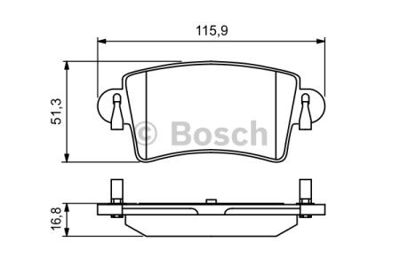 Колодки гальмові задні, дискові 0986494043 BOSCH