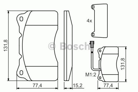 Тормозні колодки 0986494069 BOSCH