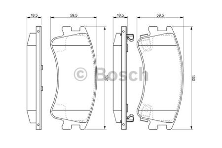 Колодки гальмівні дискові комплект 0986494079 BOSCH