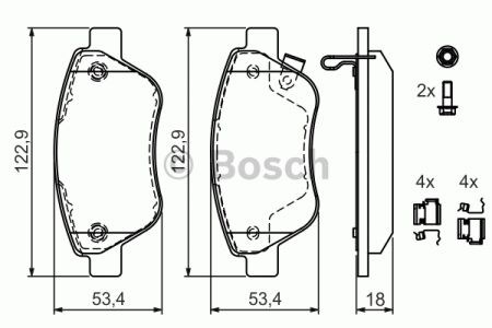Bosch гальмівні колодки передні opel corsa 06 - 0986494092