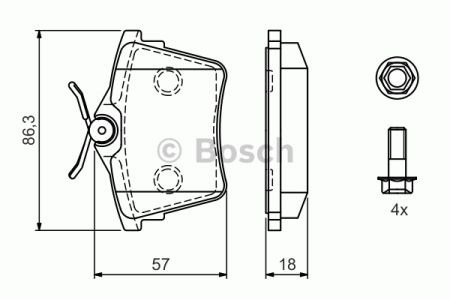 Задні колодки 0986494095 BOSCH