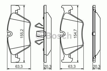 Гальмівні колодки 0986494117 BOSCH