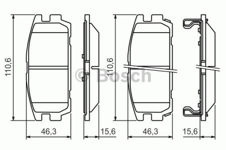 Задні дискові колодки 0986494137 BOSCH