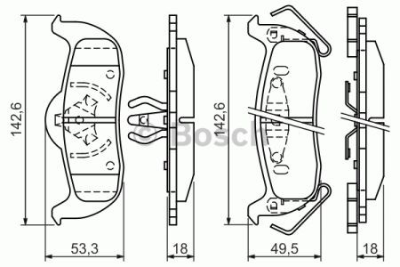 Колодки гальмові задні, дискові 0986494142 BOSCH