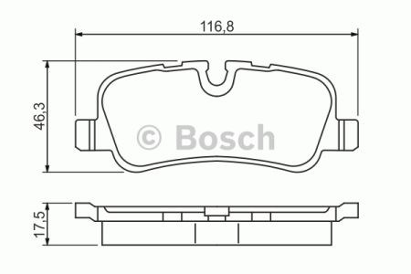 Задні гальмівні колодки 0986494148 BOSCH