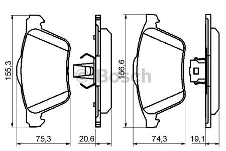 Гальмівні колодки 0986494159 BOSCH