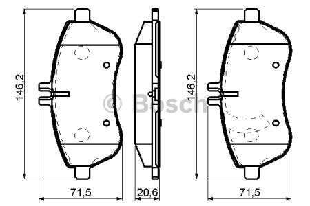 Колодки гальмівні передні, дискові 0986494161 BOSCH