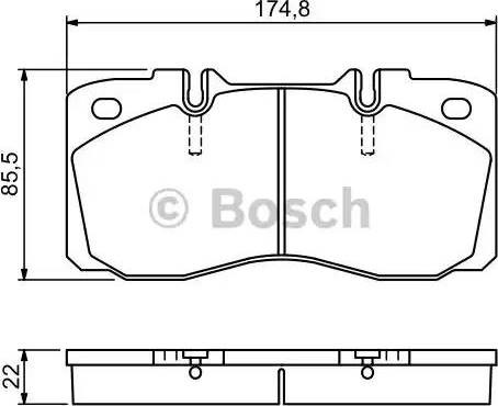 Передні гальмівні колодки 0986494257 BOSCH