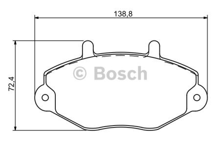 Bosch ford гальмівні колодки передні transit 94- 0986494287