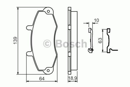 Передні гальмівні колодки 0986494292 BOSCH