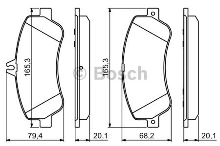 Колодки гальмівні дискові комплект 0986494302 BOSCH