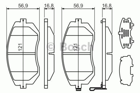 Дискові гальма 0986494315 BOSCH