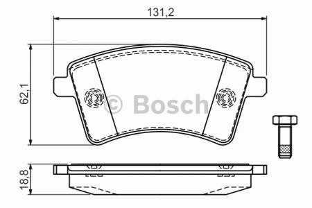 Bosch гальмівні колодки передн. renault kangoo 08 - 0986494332